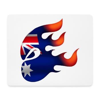Flag of Australia - Australia - Ninja - Mouse Pad (horizontal) - white - Front