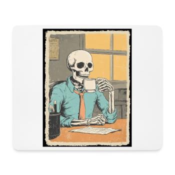 Tot aber motiviert (Kaffee sei Dank) - Mousepad (Querformat) - Weiß - Vorne