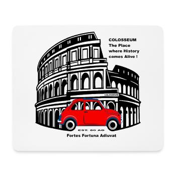 Colisée Italie Rome Chemise T Shirt Design Basic - Tapis de souris (format paysage) - blanc - Devant