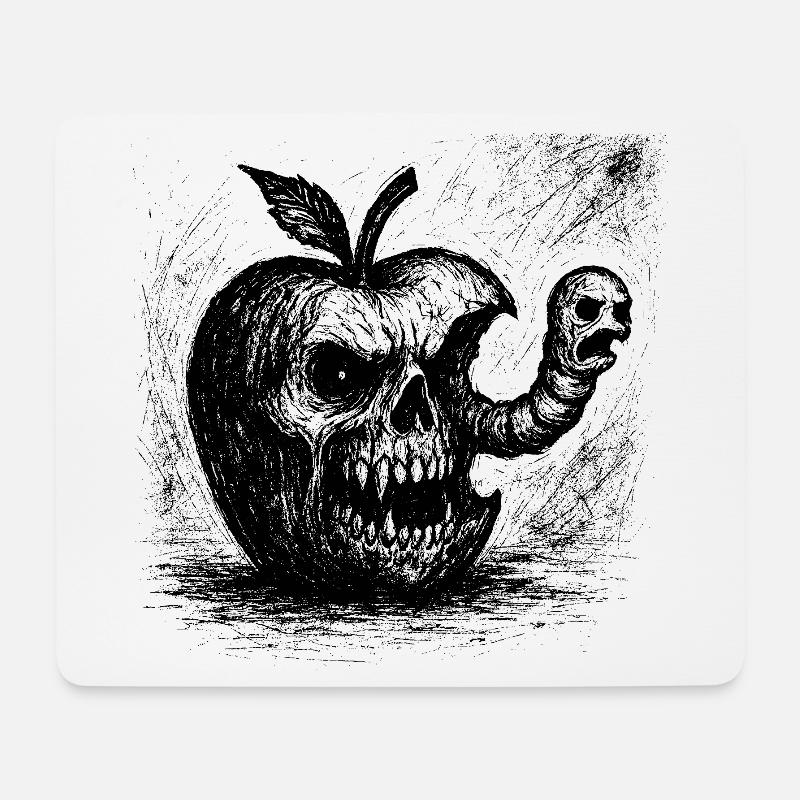 Verdammnis-Wurm - Mousepad (Querformat) - Weiß