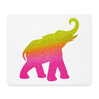 Yoga Elephant Watercolor Colorful India om Namaste - Mouse Pad (horizontal) - white - Front