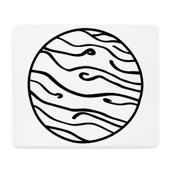 Planète Doodle de l’espace - Tapis de souris (format paysage) - blanc - Devant