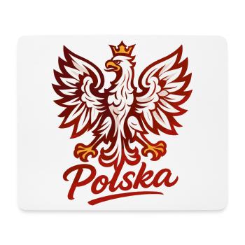 Polen Polska Adler Flagge Fahne grafisch Geschenk - Mousepad (Querformat) - Weiß - Vorne