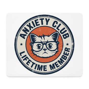Cat Anxiety Club – Lebenslanges Mitglied - Mousepad (Querformat) - Weiß - Vorne
