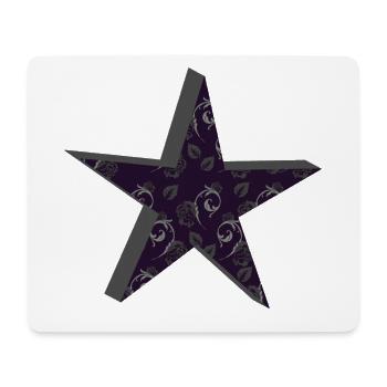 sternenmuster goth, floral - Mousepad (Querformat) - Weiß - Vorne