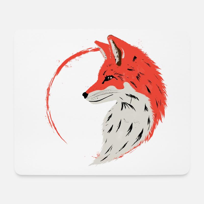 enso fox - Mousepad (Querformat) - Weiß