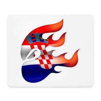 Croatia Flag - Croatia - Ninja - Mouse Pad (horizontal) - white - Front