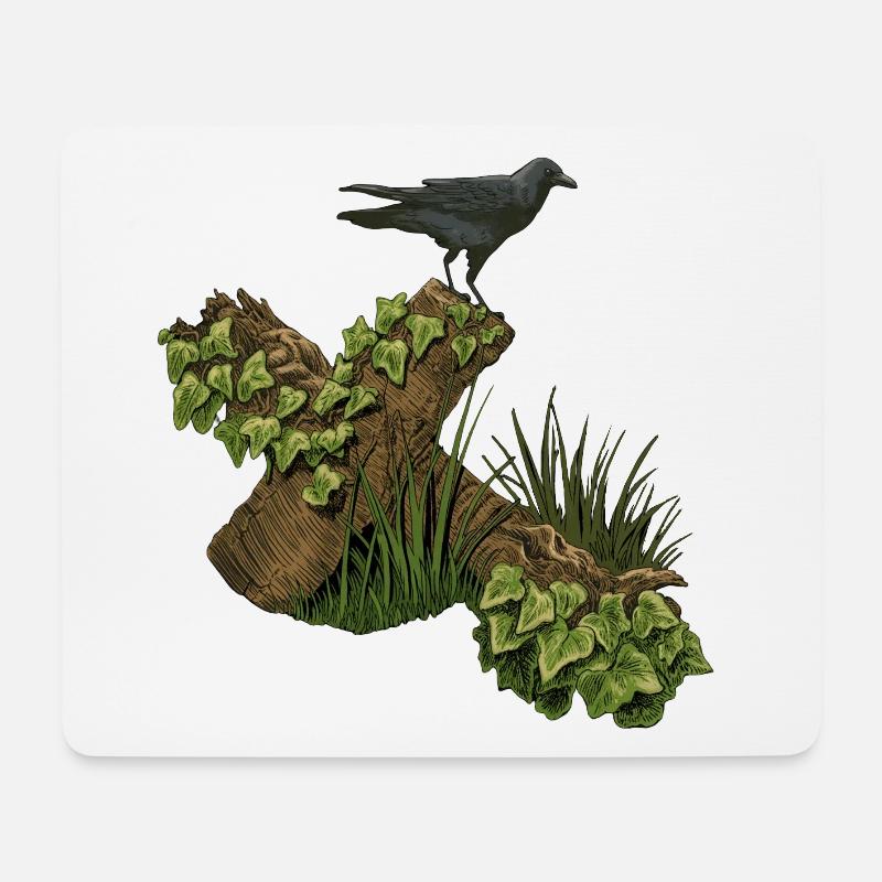 gekipptes kreuz, goth - Mousepad (Querformat) - Weiß