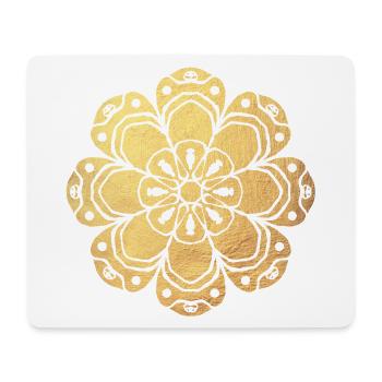 Yoga Sonne Meditation Gold Namaste Indien Mandala - Mousepad (Querformat) - Weiß - Vorne