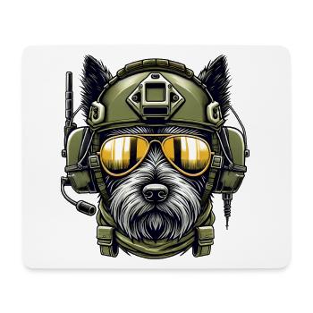 Scottish Terrier Militär Design - Mousepad (Querformat) - Weiß - Vorne