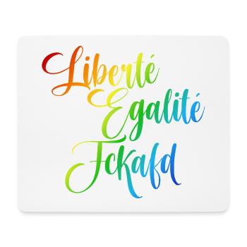 Rainbow Liberté Égalité Fraternité - Mouse Pad (horizontal) - white - Front