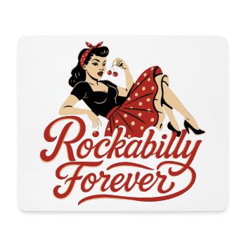 Rockabilly Forever Cherries Wife 50s Gift - Mouse Pad (horizontal) - white - Front