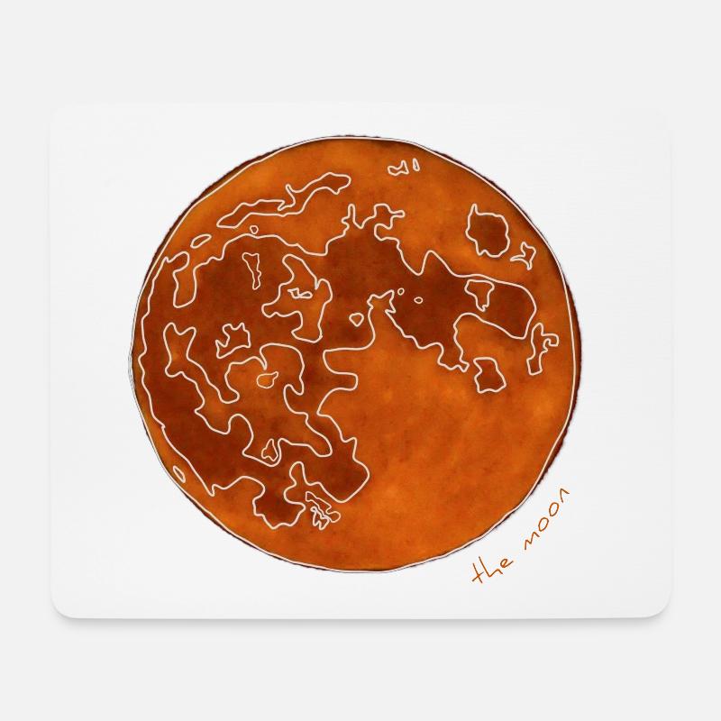 THE ORANGE MOON - Mouse Pad (horizontal) - white