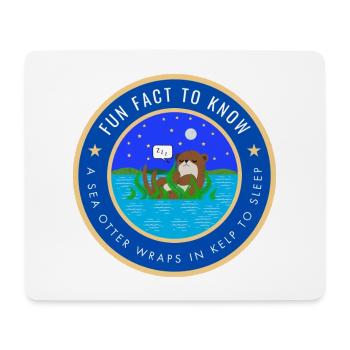 A sea otter wraps in kelp to sleep - Mouse Pad (horizontal) - white - Front