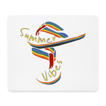 Summer Vibes Retro - Mouse Pad (horizontal) - white - Front