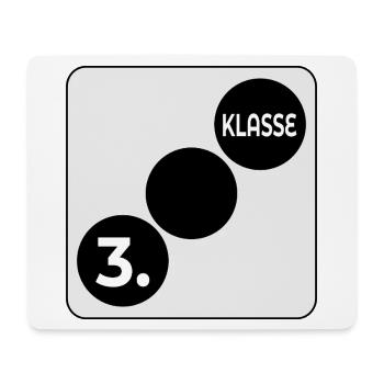 3. Klasse Schulklasse Würfel - Mousepad (Querformat) - Weiß - Vorne