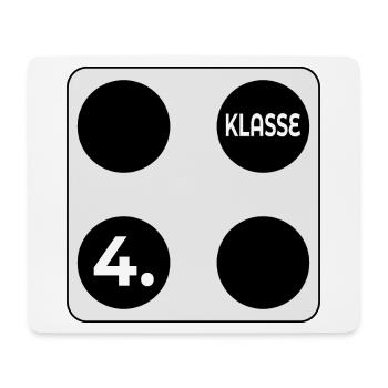 WÜRFEL AUGENZAHL - VIER 4. KLASSE - Mousepad (Querformat) - Weiß - Vorne