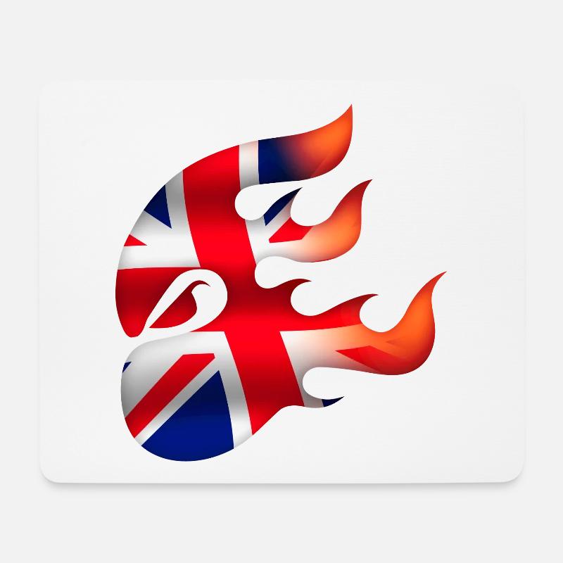 Drapeau du Royaume-Uni - Royaume-Uni - Ninja - Tapis de souris (format paysage) - blanc