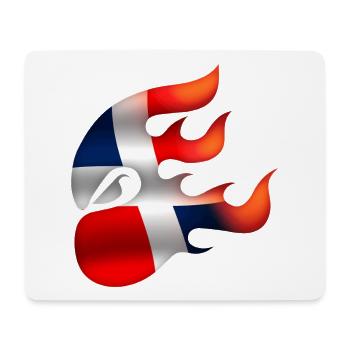 Drapeau de la République dominicaine - Tapis de souris (format paysage) - blanc - Devant