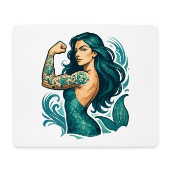 Strong Mermaid Mermaid Mermaid Aquarius Gift - Mouse Pad (horizontal) - white - Front