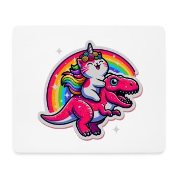 Colourful Unicorn T-Rex Fusion Illustration - Mouse Pad (horizontal) - white - Front
