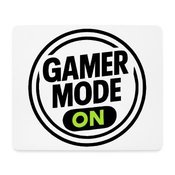 Gamer Mode ON – T-shirt gaming fluo - Tapis de souris (format paysage) - blanc - Devant