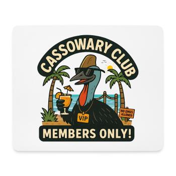 Australia Beach Cassowary Club Members Only  - Mouse Pad (horizontal) - white - Front