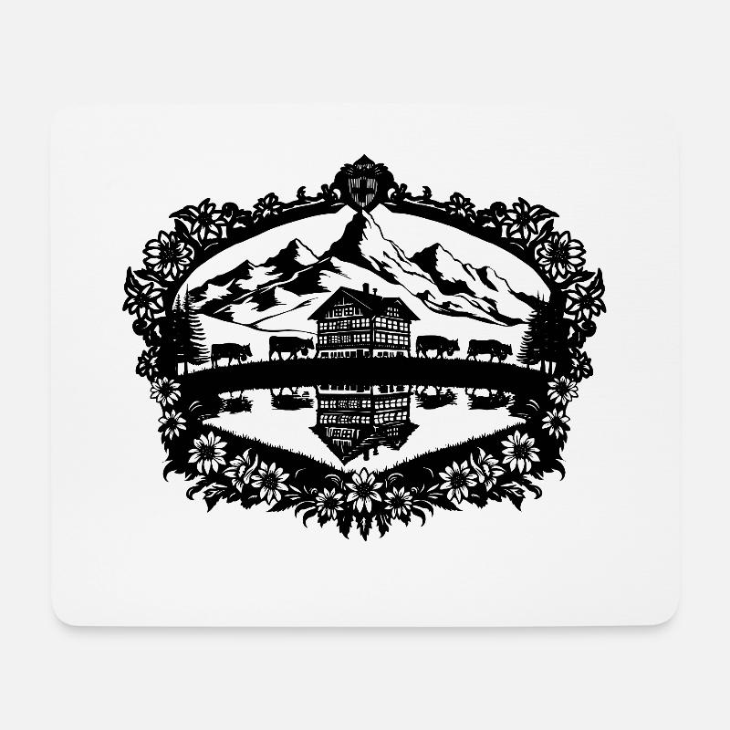 Glacial Lake Black - Mouse Pad (horizontal) - white