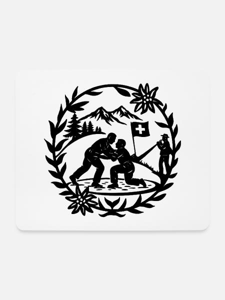 Schwingfest_2_Black - Mousepad (Querformat) - Weiß