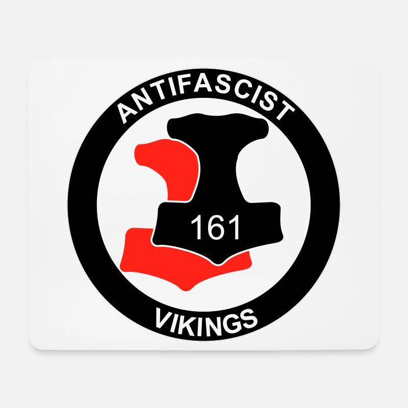 Antifa Vikings - Mousepad (Querformat) - Weiß