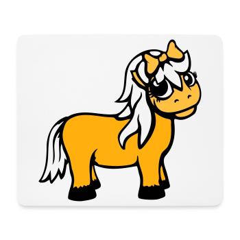 Horse Girl Female Cute Pretty Bow Woman - Mouse Pad (horizontal) - white - Front