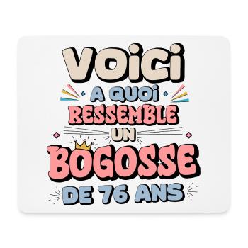 76th Birthday Humor Design - Mouse Pad (horizontal) - white - Front