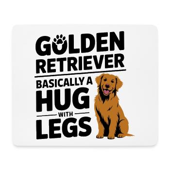 Golden Retriever Hug With Legs - Mouse Pad (horizontal) - white - Front
