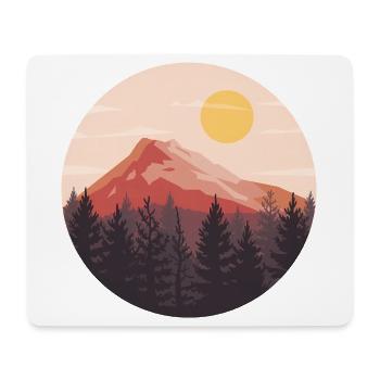 Sunset Landscape Nature Lover - Mouse Pad (horizontal) - white - Front