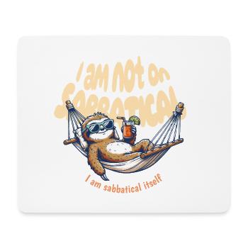 i am sabbatical - Mousepad (Querformat) - Weiß - Vorne