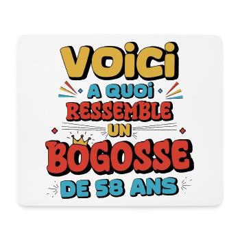 Nostalgic humour 58 years old - Mouse Pad (horizontal) - white - Front