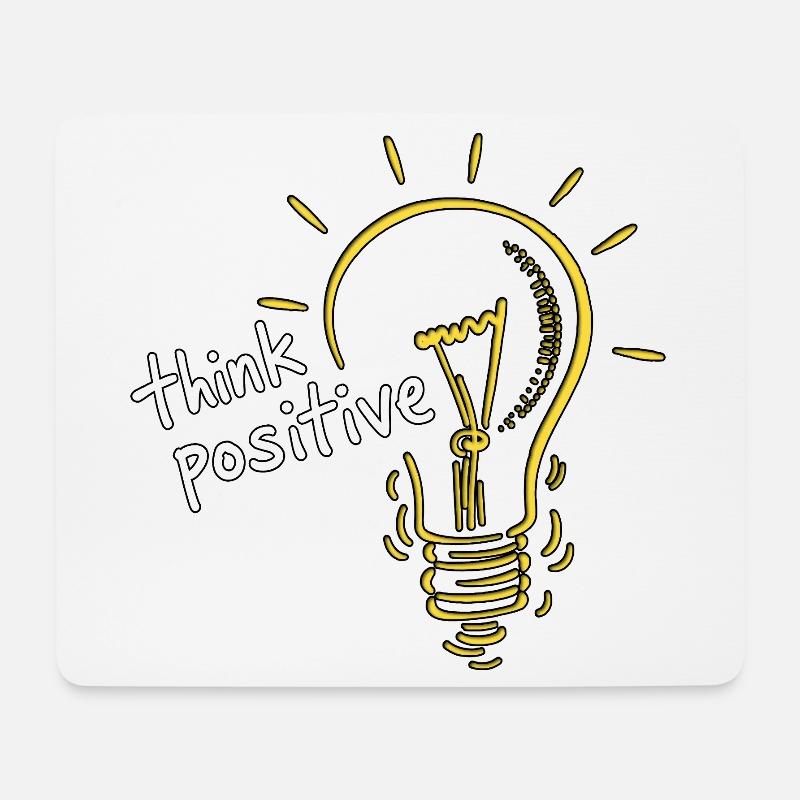 Think positive - Mouse Pad (horizontal) - white