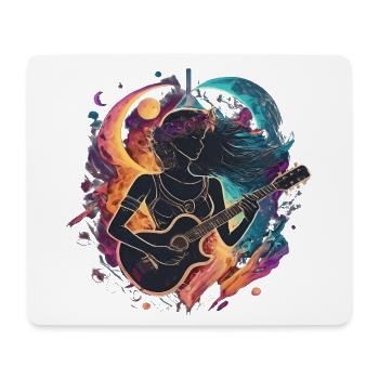 Celestial Guitarist Art Illustration - Mouse Pad (horizontal) - white - Front