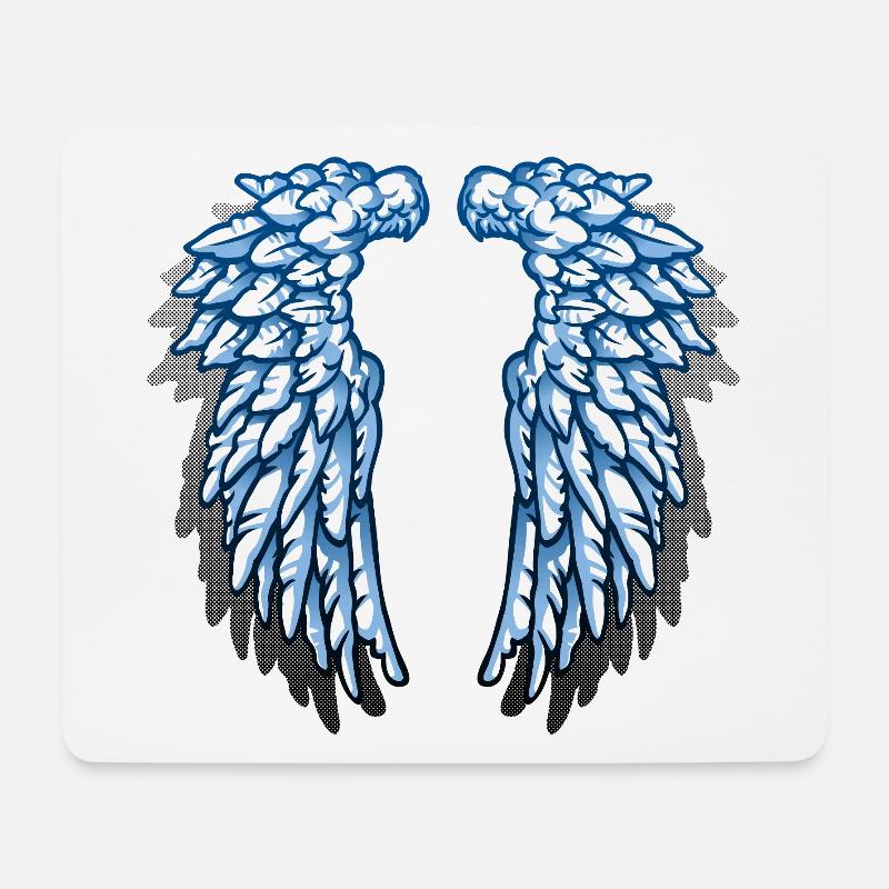 Engelsflügel - Mousepad (Querformat) - Weiß