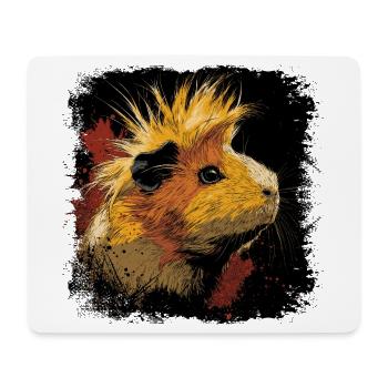 Meerschweinchen Punkrock - Mousepad (Querformat) - Weiß - Vorne