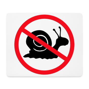 Schnecke Verboten Schild Zone gegen keine Hinweis - Mousepad (Querformat) - Weiß - Vorne