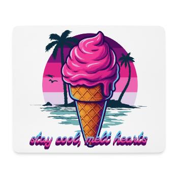 Pink Eiscreme Sunset Design - Mouse Pad (horizontal) - white - Front