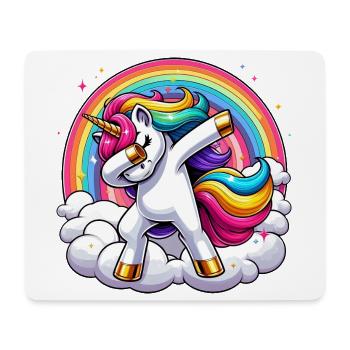 Dabbing Unicorn Rainbow Unicorn Kids - Mouse Pad (horizontal) - white - Front