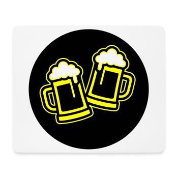 Bier Anstoßen Symbol Bierkrug - Mousepad (Querformat) - Weiß - Vorne