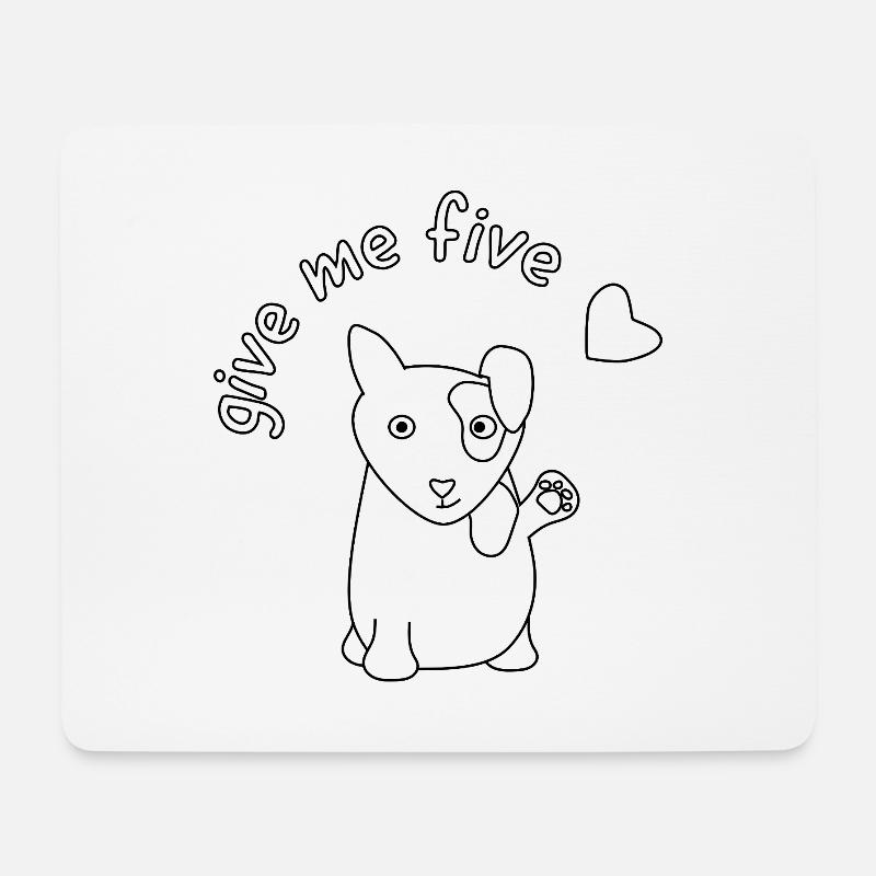 give me five - Mousepad (Querformat) - Weiß
