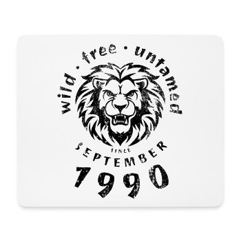 35. Geburtstag Wild, free & untamed since 09/1990 - Mouse Pad (horizontal) - white - Front