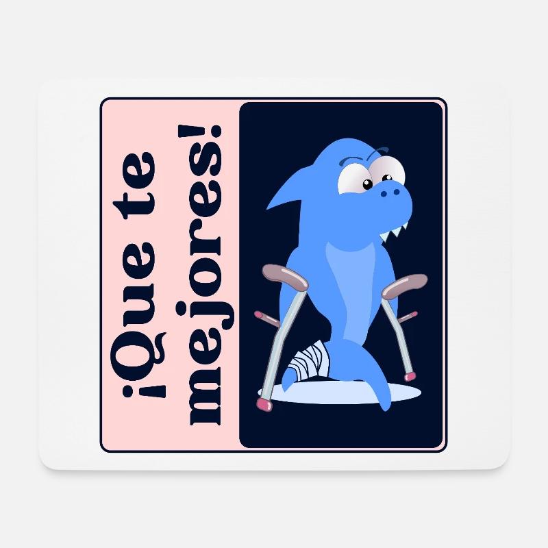 Mach dich selbst besser Meeresbewohner - Mousepad (Querformat) - Weiß