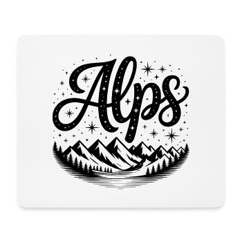 Alpen - Souvenir Design - Mousepad (Querformat) - Weiß - Vorne