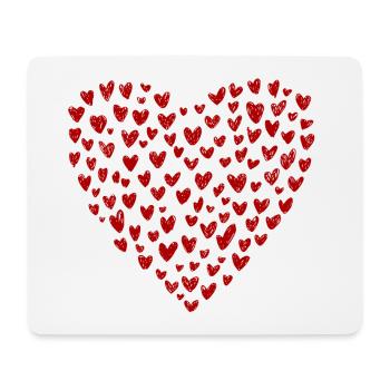 Collection Cœur : L’Amour en Rouge - Tapis de souris (format paysage) - blanc - Devant