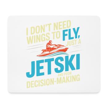 Jetski Rider Funny Decision Making Quote  - Mouse Pad (horizontal) - white - Front